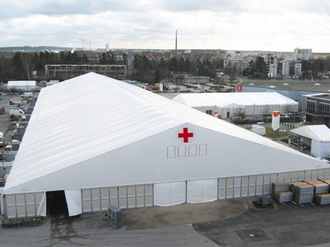 Large medical supplies storage tent