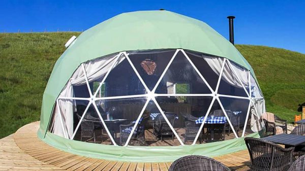 Glamping Dome Tent with Canvas Cover