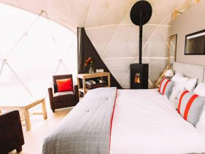 Luxury Glamping Dome Tent Interior