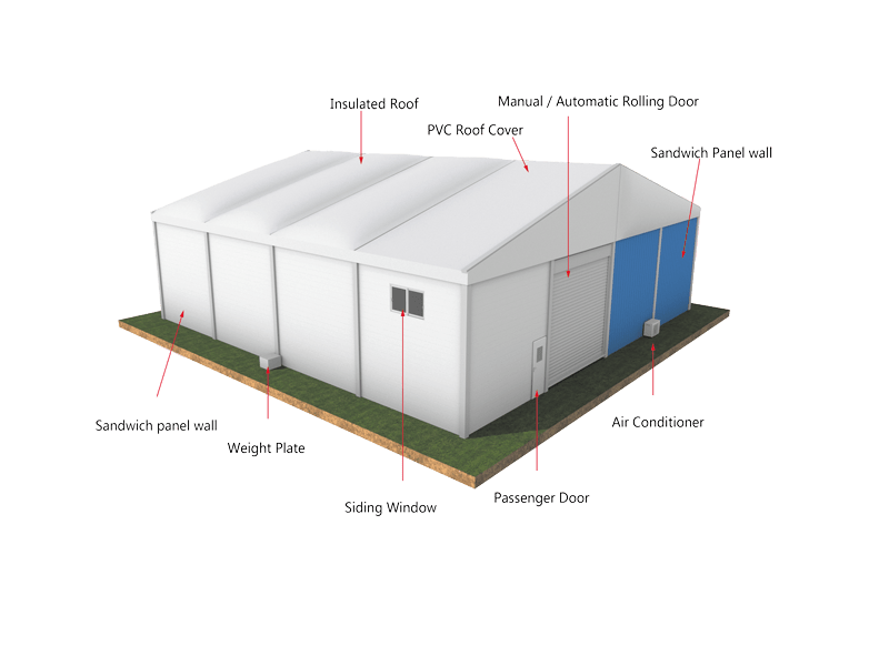 Warehouse Tent Optional Accessories