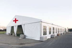 A-shape medical storage tent