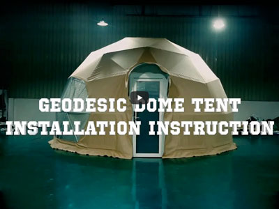 How to build a 6M geodesic dome tent step by step