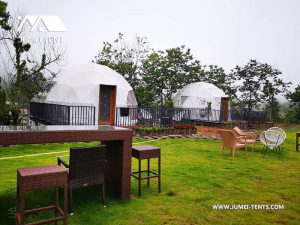 Glamping dome hotel suite