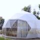 Interior look of a glamping dome tent