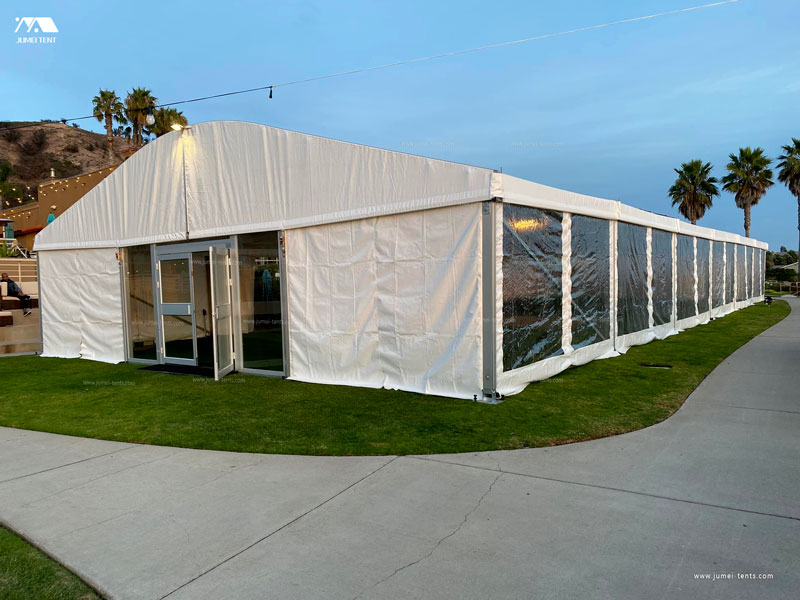 Arcum Wedding Tent with White Top Clear Sidewall
