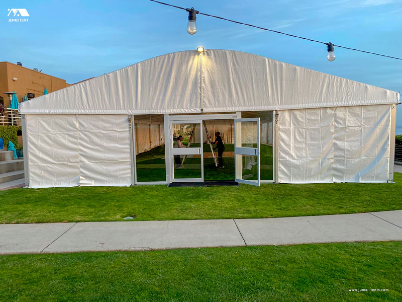 Arcum Wedding Tent with White Top Clear Sidewall