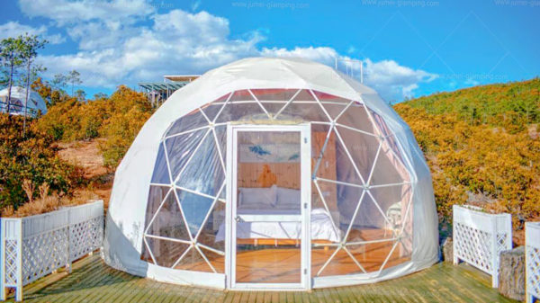 Glamping Dome Size, Solution, Interior Design and Floor Plan