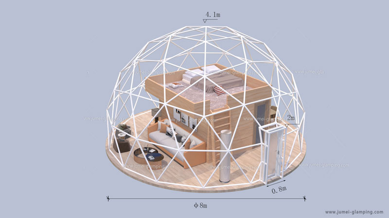 8M Glamping Dome Loft