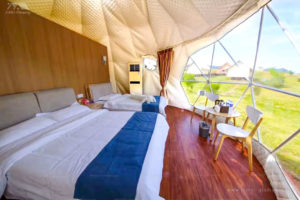 Interior of Glamping Dome