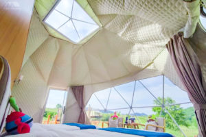 Interior of Glamping Dome