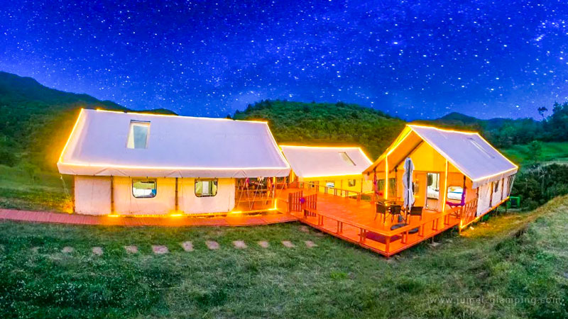 Safari Tents with Dazzling Lights