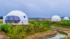 Glamping Domes under construction
