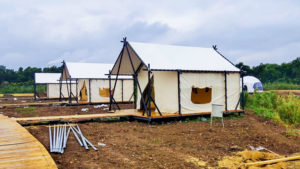 Safari Tents under construction