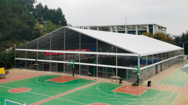 Large Clearspan Structure for 4 Basketball Courts