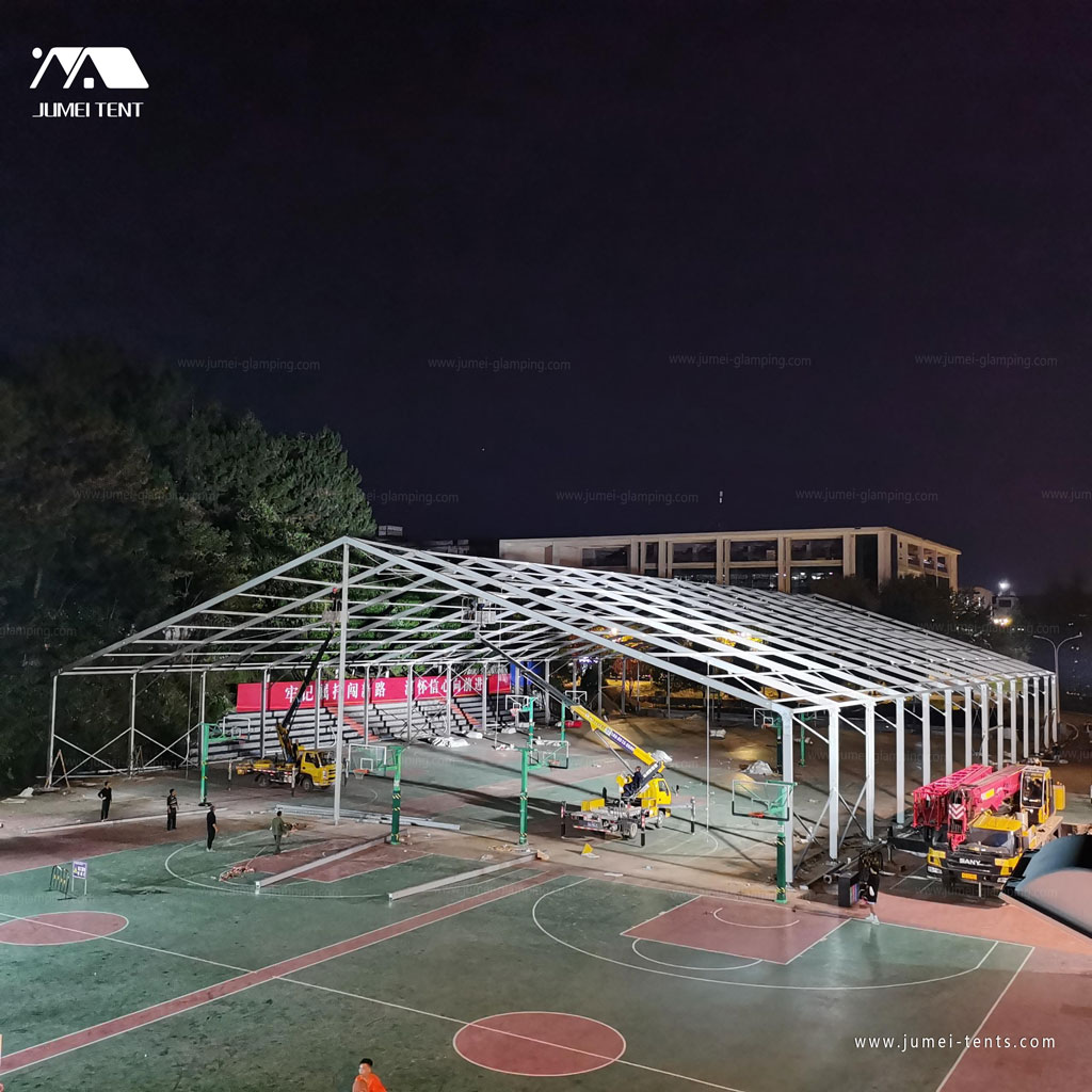 Framework of Large Clearspan Tent for 4 Basketball Courts
