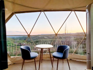 Glamping Dome Bay window