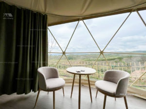Glamping Dome Bay window