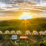 Stunning Glamping Domes in the Sunset