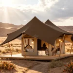 Stretch Tent Canvas: Wind Resistance & Desert Living Advantages缩略图